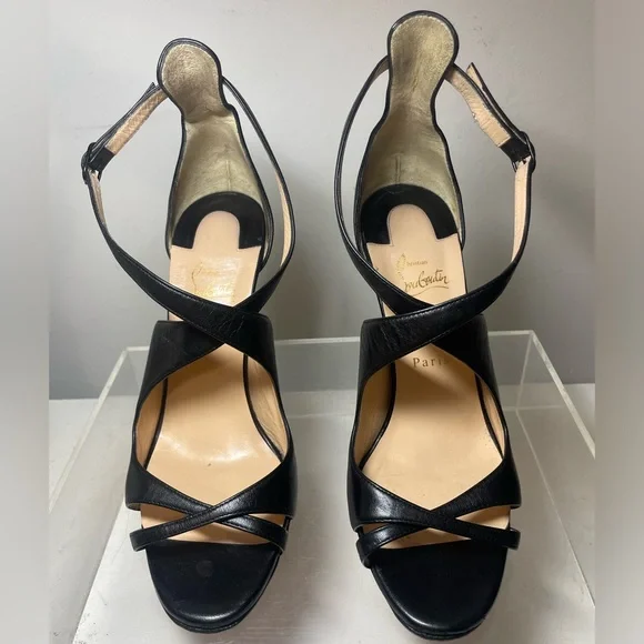 Christian Louboutin Shoes Malefissima Leather Ankle Strap